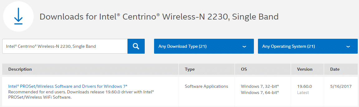 descărcați driverul de pe site-ul producătorului