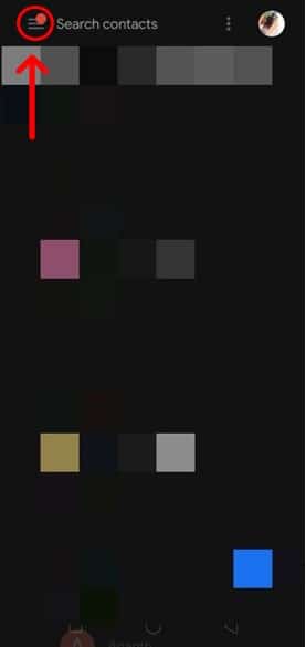 Uygulamayı açın ve Menü'ye gidin. | Kişileri Yeni Bir Android Telefona Aktarın