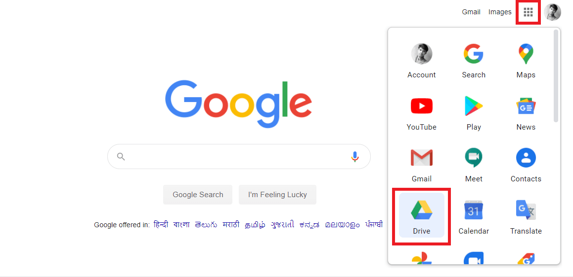 如果您已登錄 Google 帳戶，您的雲端硬盤將打開