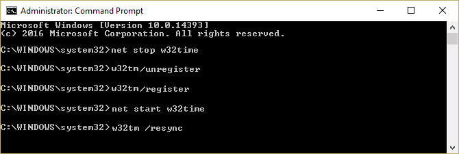 Исправить поврежденную службу времени Windows
