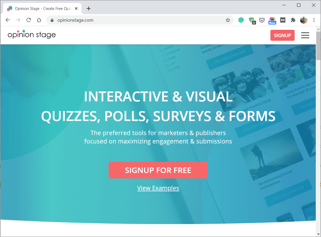 Opinionstag.comを使用する