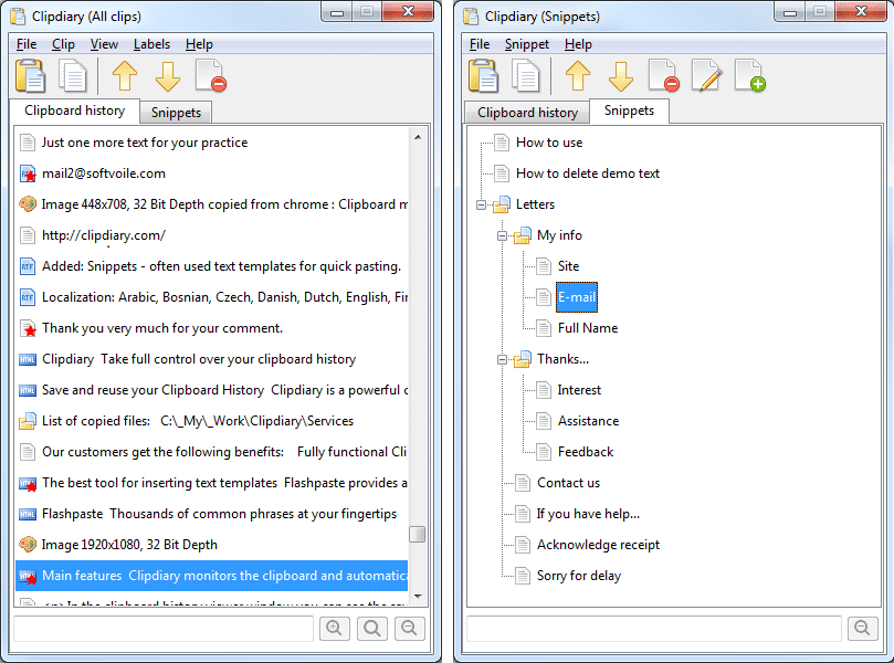 クリップダイアリー| Windowsでクリップボードの履歴を表示する