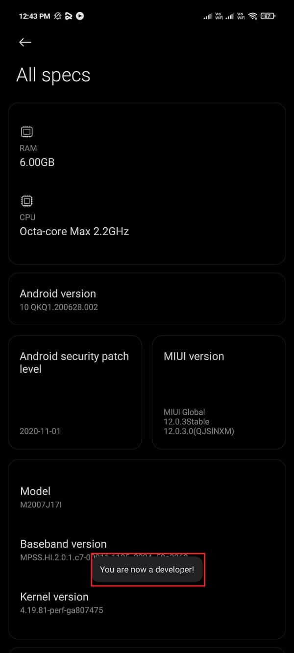開発者モードが有効になります|ポケモンGOで場所を変更する