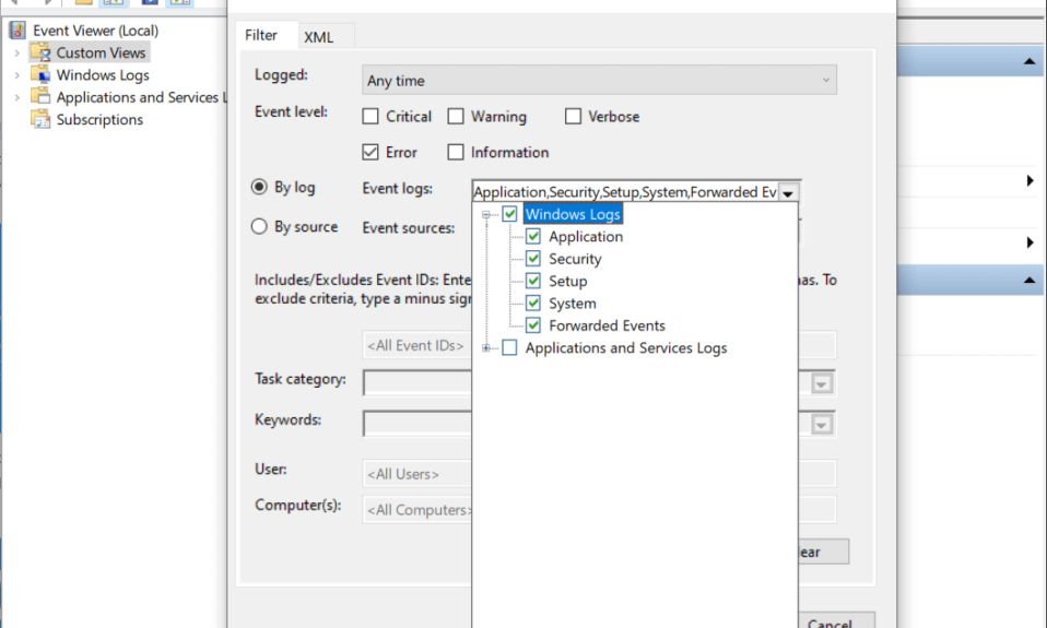 Windows 10'da BSOD Günlük dosyasının konumu nerede