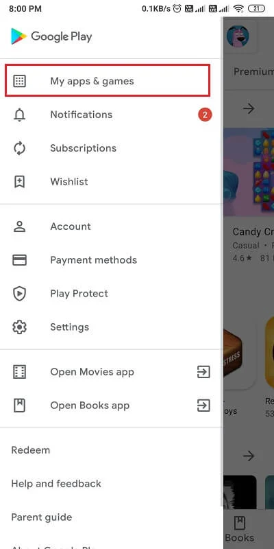 'Uygulamalarım ve oyunlarım' bölümünü açın | Instagram'ın çökmesi nasıl düzeltilir?