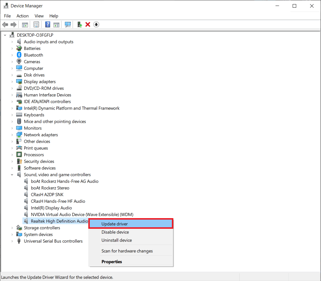 選擇更新驅動程序