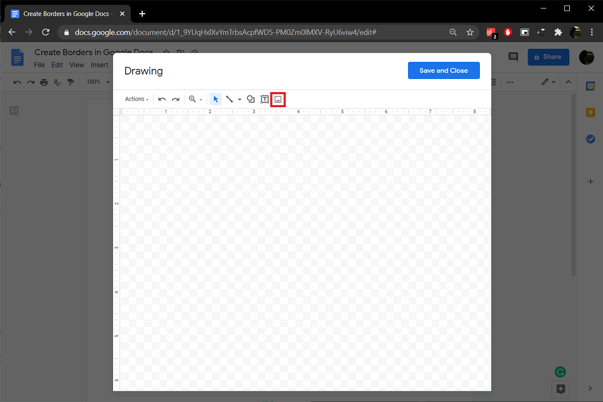 Resim'e tıklayın ve bilgisayarınıza kaydedilen kopyayı yükleyin | Google Dokümanlar'da Kenarlıklar Nasıl Oluşturulur?
