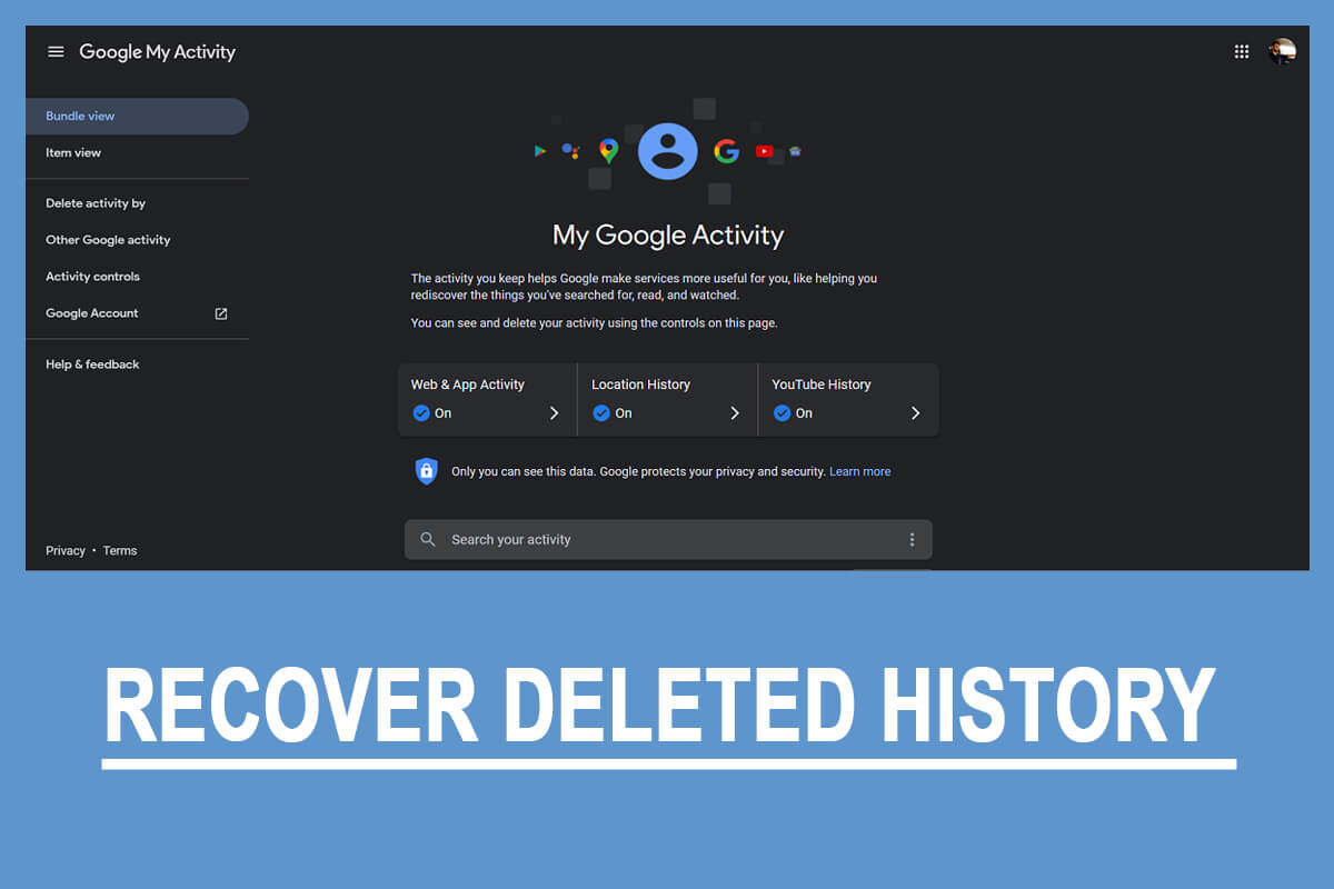 恢復已刪除的歷史記錄