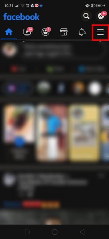 Navegue até a guia Menu no aplicativo. | Como encontrar aniversários no aplicativo do Facebook?