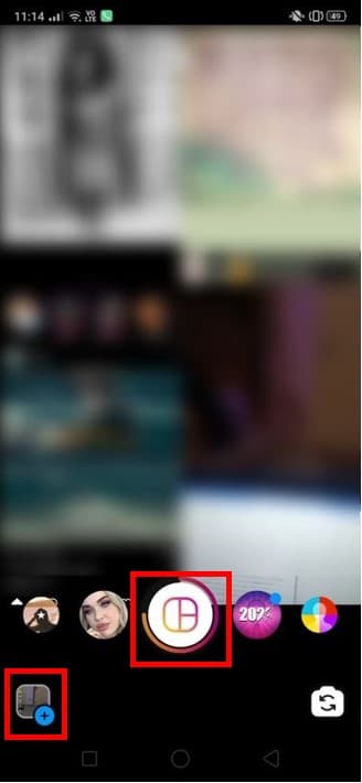 mavi bir daire içinde bir + sembolü göreceksiniz. Resim eklemek için üzerine dokunmaya devam edin