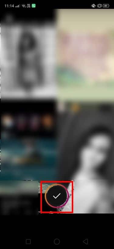 Daire otomatik olarak doldurulacaktır, | Instagram Hikayesine Birden Fazla Fotoğraf Nasıl Eklenir?