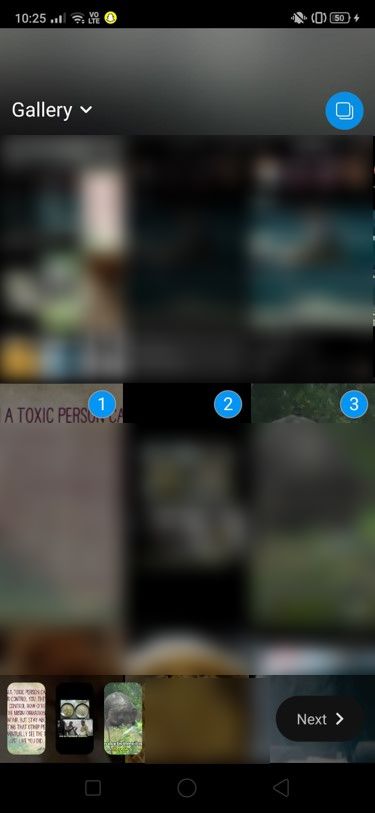 hikayenize eklemek istediğiniz resimleri seçin. | Instagram Hikayesine Birden Fazla Fotoğraf Nasıl Eklenir?