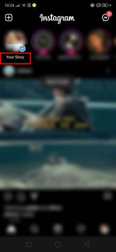 Instagram'ı açın ve 'Hikayeniz' | Instagram Hikayesine Birden Fazla Fotoğraf Nasıl Eklenir?