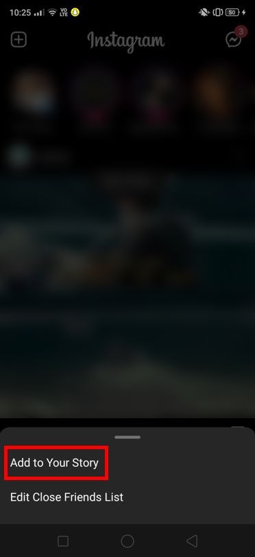 'Hikayenize Ekle' ve 'Yakın Arkadaş Listenizi Düzenle'.