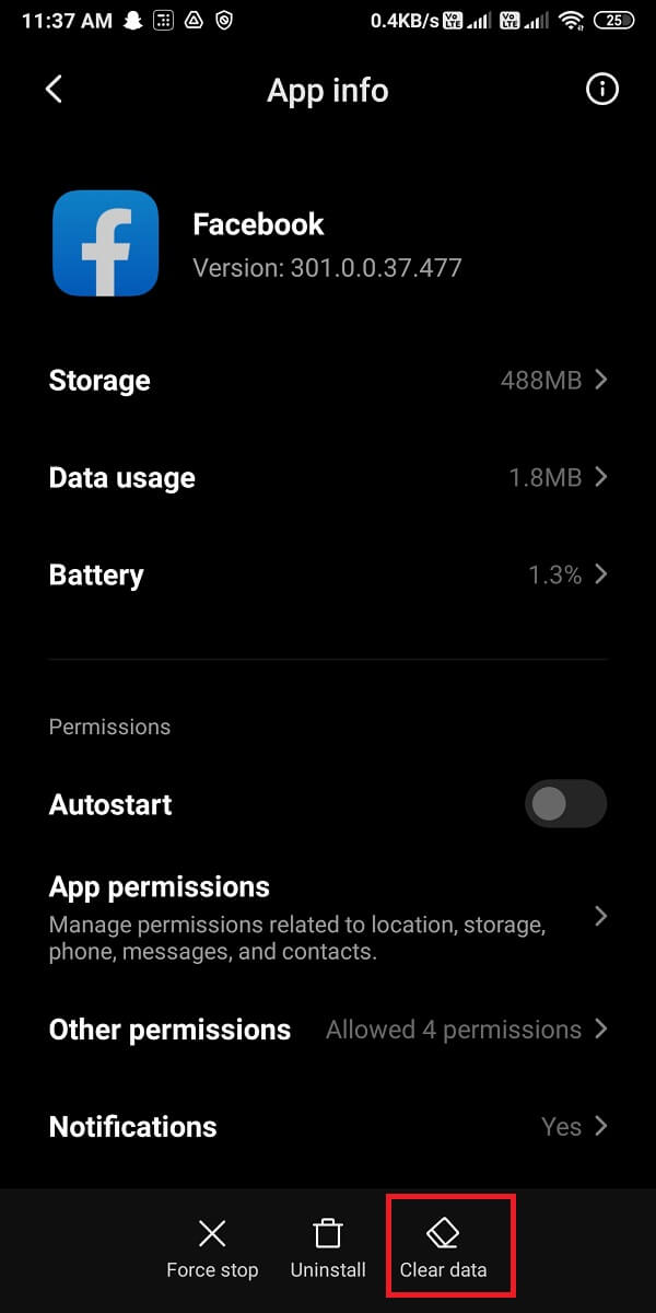画面下部の[データを消去]をクリックします