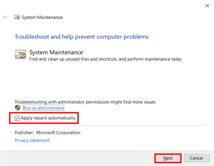 Onarımları Otomatik Olarak Uygula'ya tıklayın