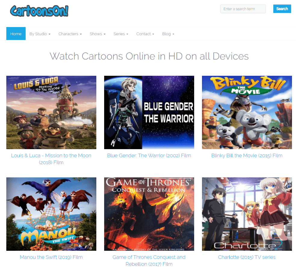 dessin animé | Top 13 des sites Web pour regarder des dessins animés en ligne