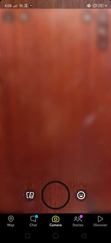 Vous pouvez maintenant ouvrir l'appareil photo dans Snapchat