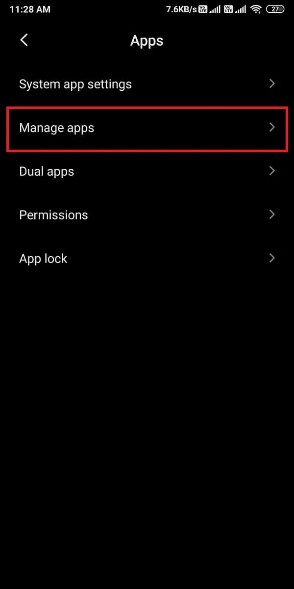 Allez dans "Gérer les applications". | Comment supprimer des applications que les téléphones Android ne vous permettent pas de désinstaller ?