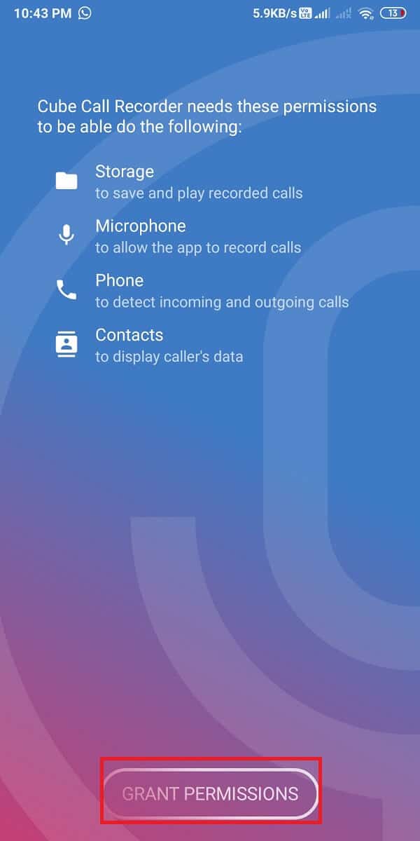 Lansați aplicația și acordați permisiunea pentru aplicație