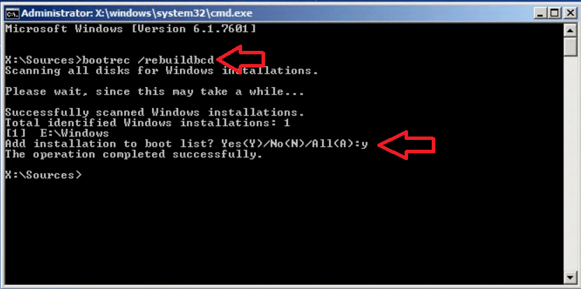 Appuyez simplement sur la touche Y et appuyez sur Entrée pour continuer. | Correctif : le fichier de données de configuration de démarrage ne contient pas d'informations valides