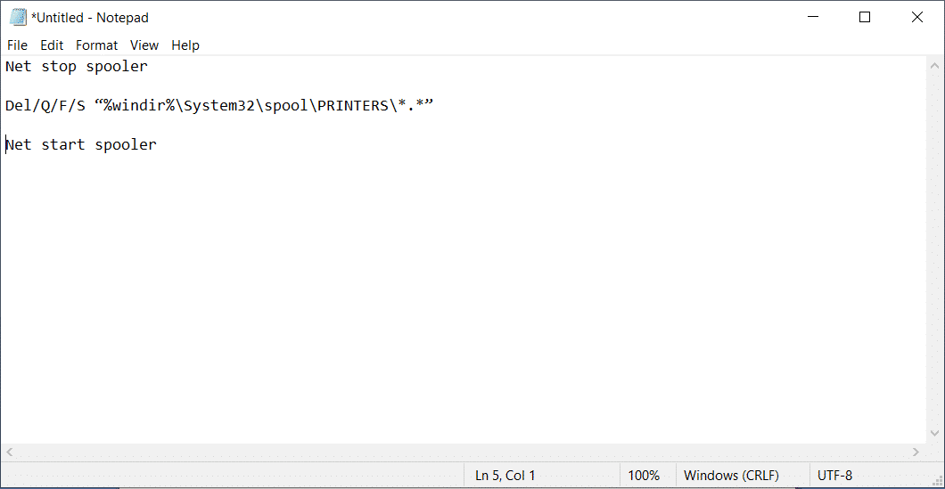 Collez les commandes ci-dessous sur des lignes séparées