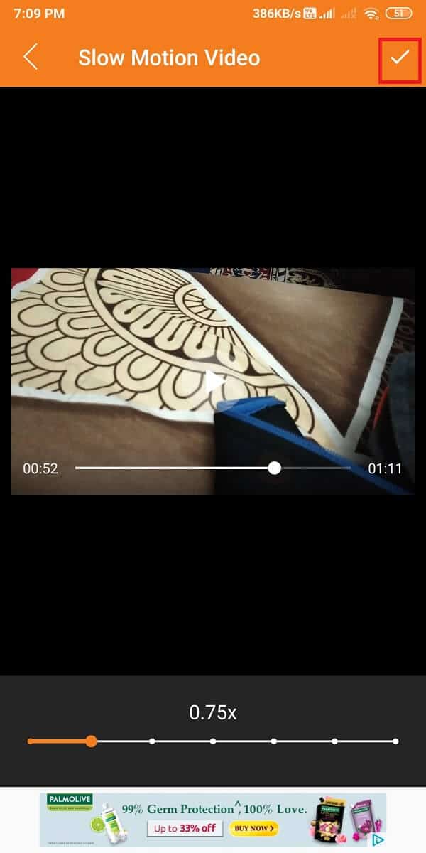 Enfin, appuyez sur l'icône de coche | Comment enregistrer des vidéos au ralenti sur n'importe quel téléphone Android ?