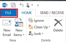Allez dans l'onglet Fichier.