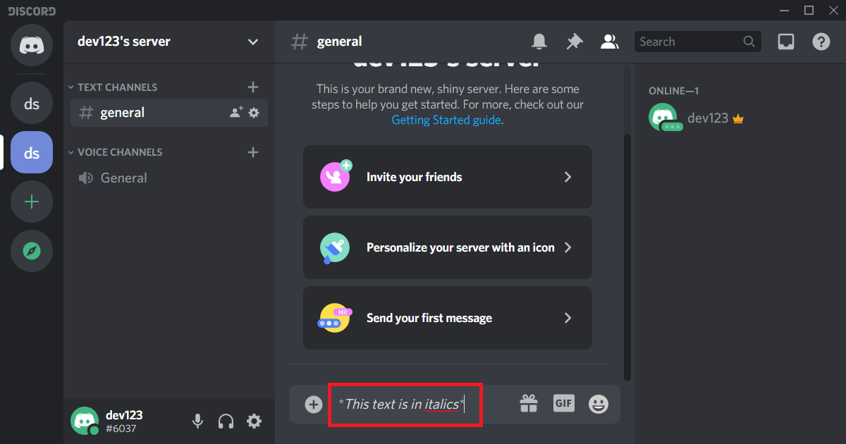 Mettez votre texte en italique