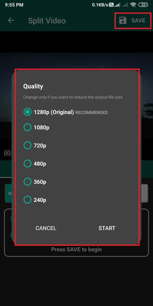 Atingeți „Salvați” în colțul din dreapta sus al ecranului