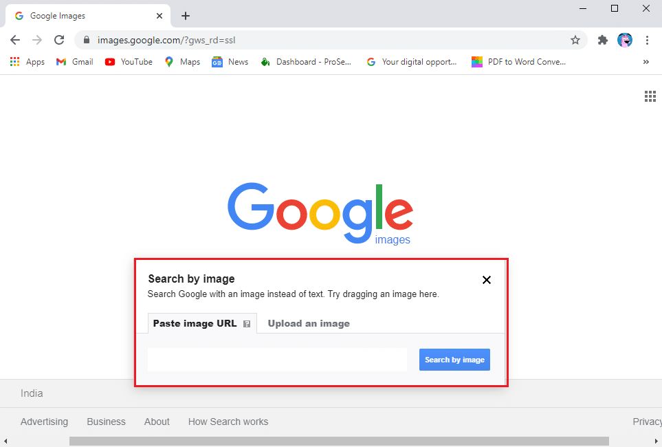 Collez l'URL de l'image, ou vous pouvez directement télécharger l'image