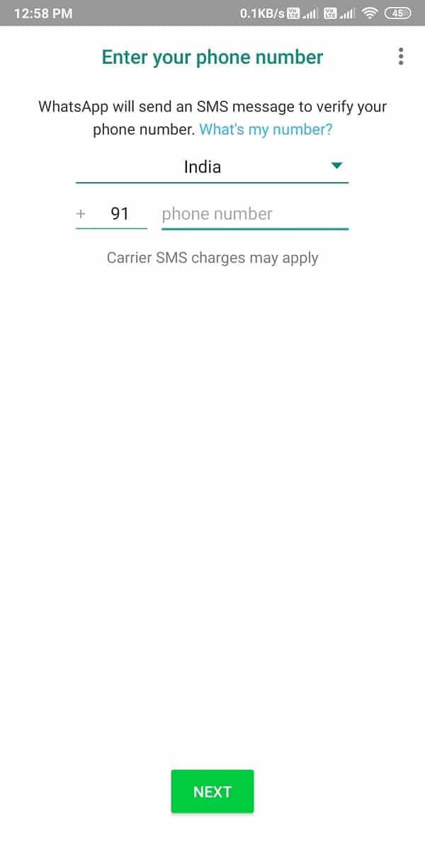 configurez votre compte WhatsApp et vérifiez votre numéro