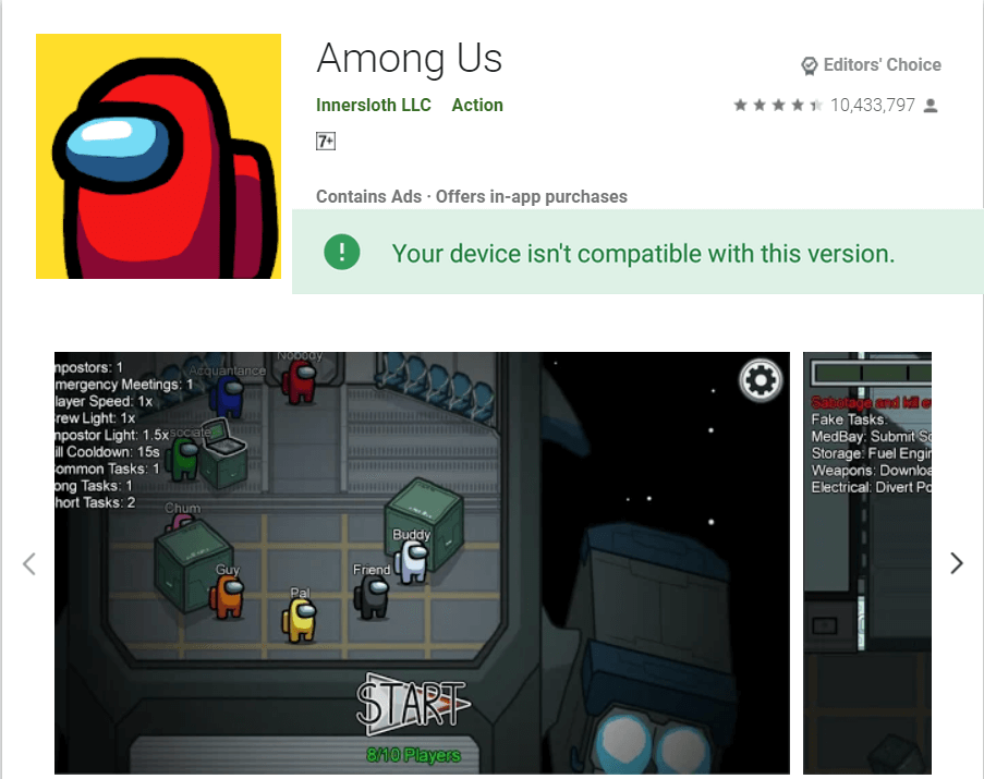 Réparer votre appareil n'est pas compatible avec cette erreur de version