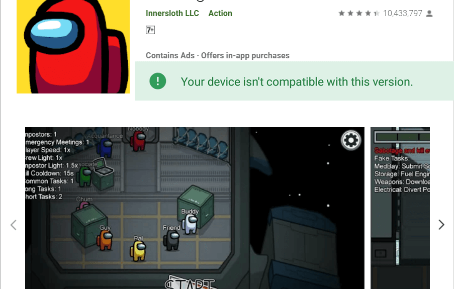 Réparer votre appareil n'est pas compatible avec cette erreur de version