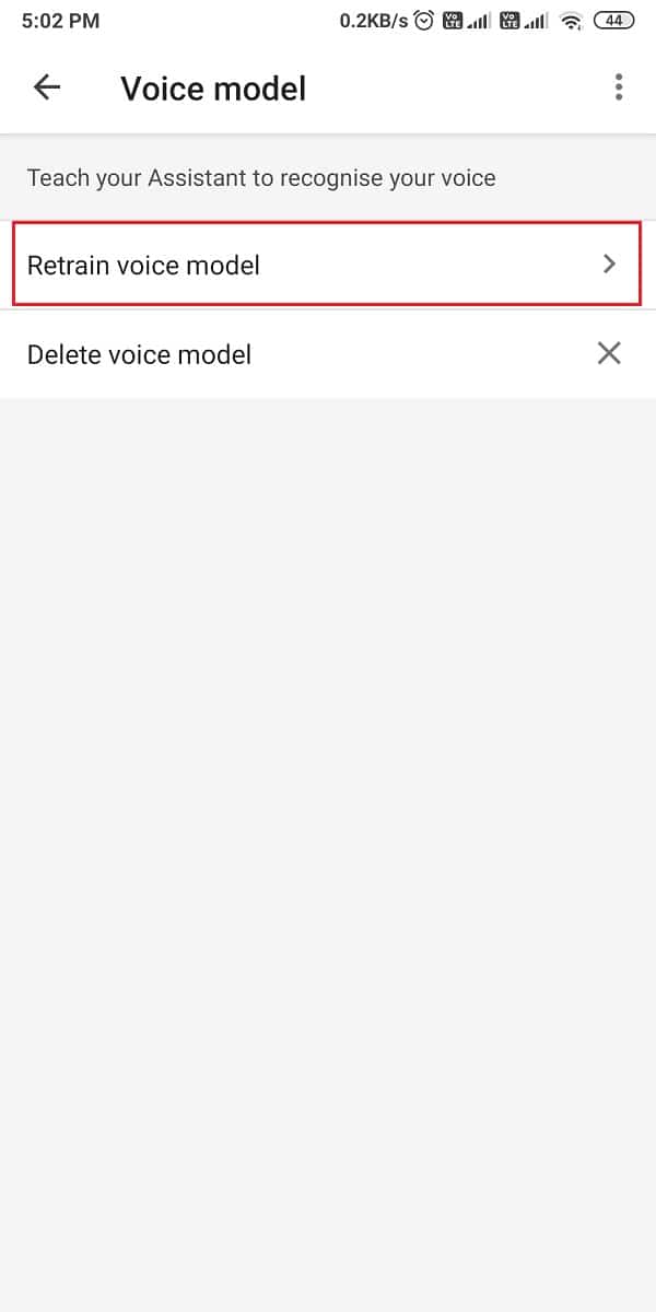Retrain modèle vocal | Correction de l'assistant Google ne fonctionnant pas sur Android