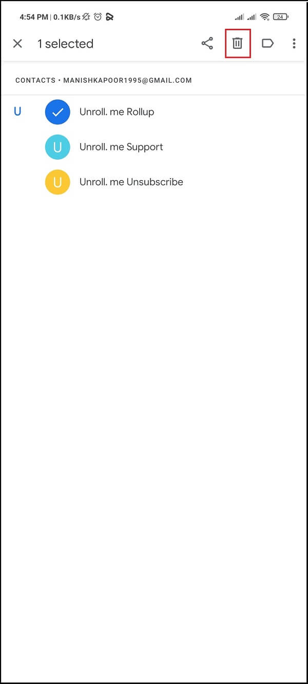 Après cela, supprimez le contact de votre téléphone.