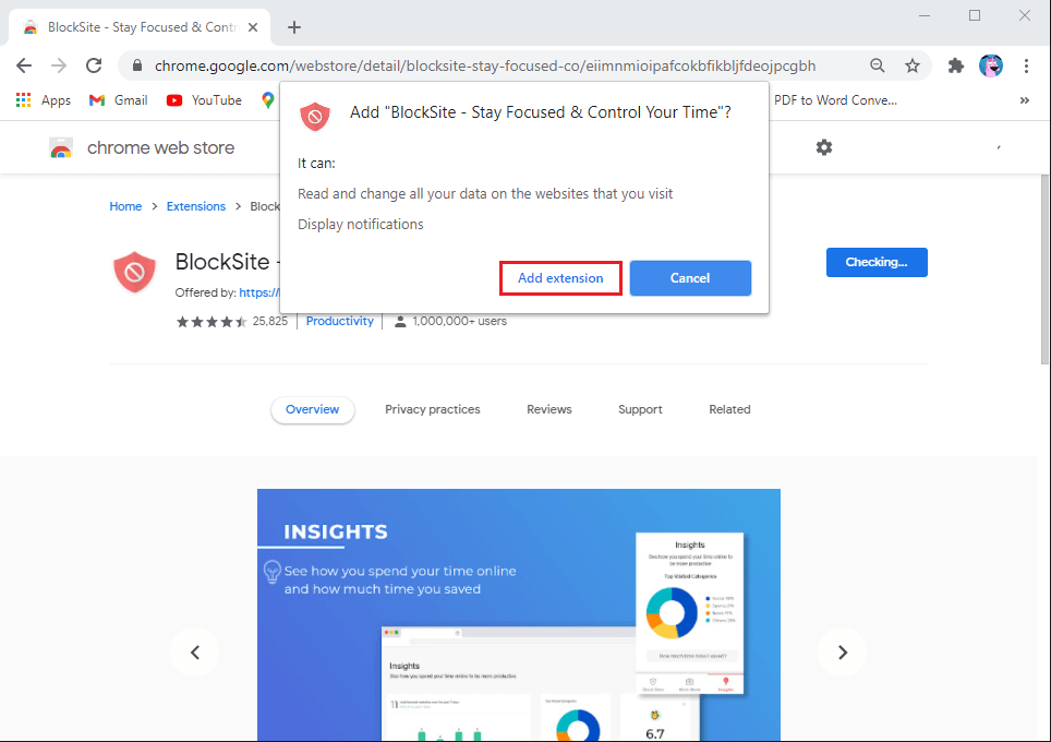 Faceți clic pe „Adăugați extensie” pentru a confirma.