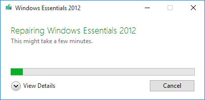 Восстановить Windows Live