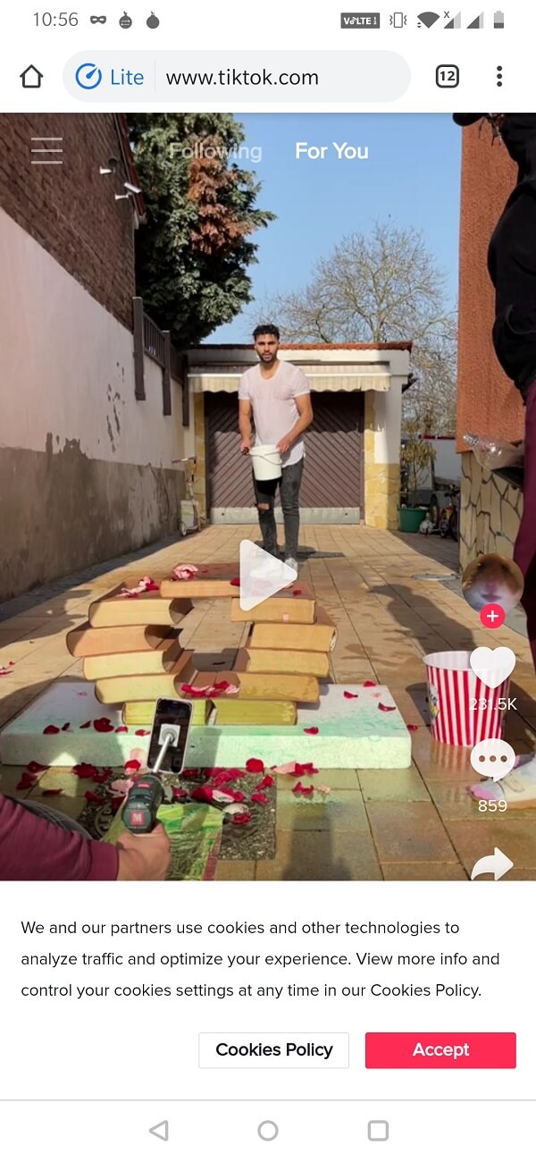 Vous trouverez ci-dessous les résultats après avoir utilisé la méthode Tor pour accéder à "tiktok.com", qui est bloquée dans plusieurs pays.