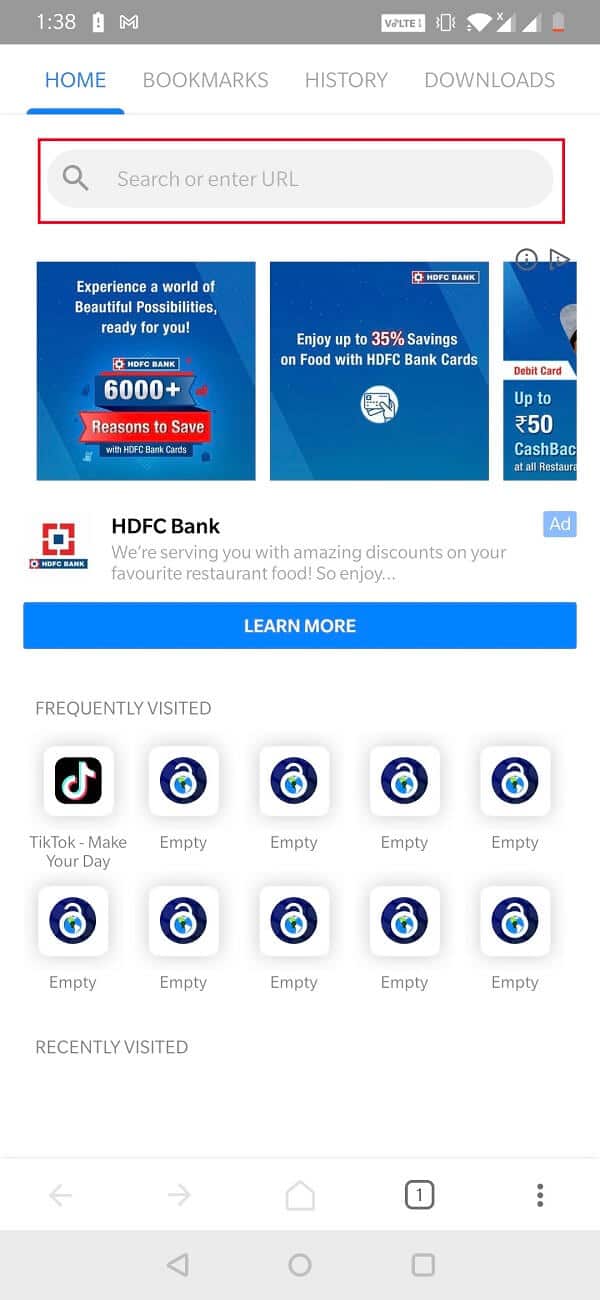 Ouvrez l'application et entrez l'URL du site Web bloqué auquel vous souhaitez accéder.