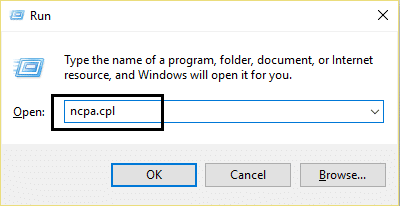 ncpa.cpl para abrir as configurações de wifi