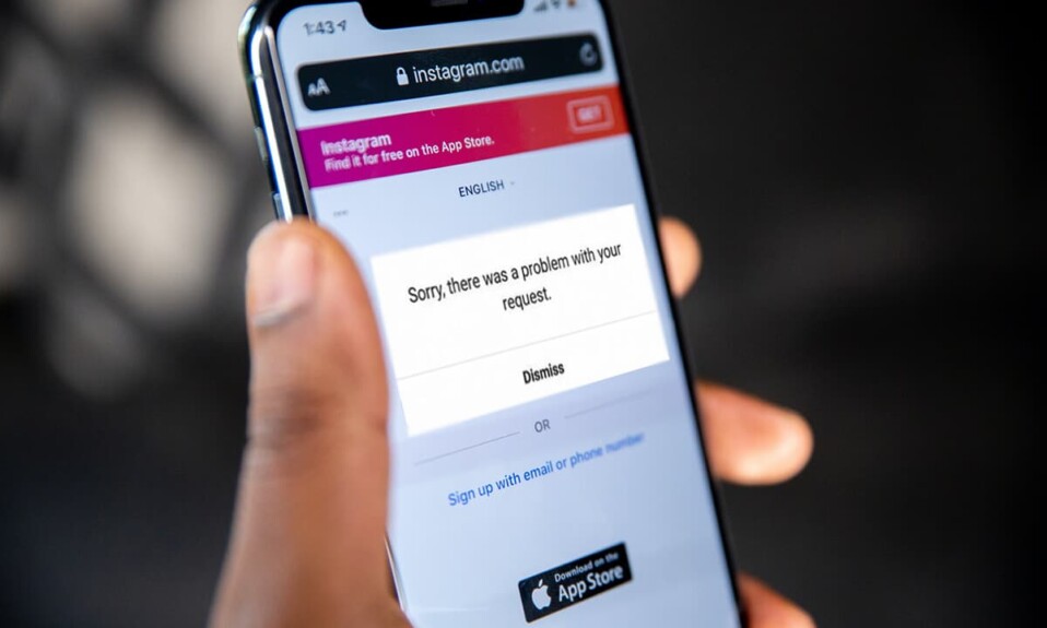 Remediați „Ne pare rău, a apărut o problemă cu solicitarea dvs.” pe Instagram