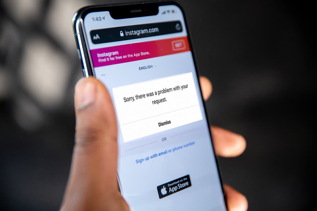 Remediați „Ne pare rău, a apărut o problemă cu solicitarea dvs.” pe Instagram