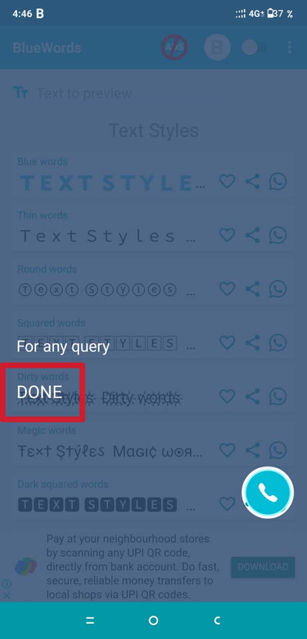Appuyez sur "Terminé".