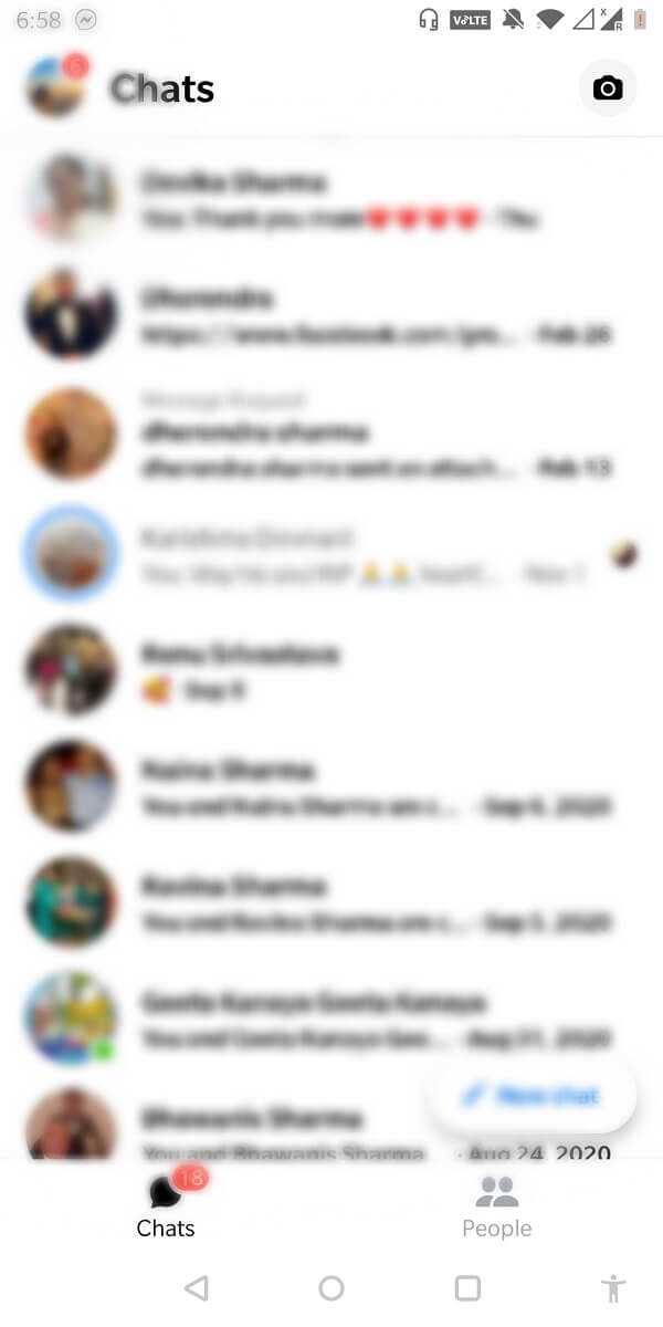 Buka bagian obrolan tempat semua pesan terbaru ditampilkan. | Cara Mengabaikan dan Mengabaikan Pesan di Messenger