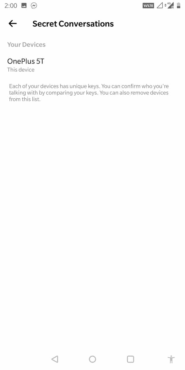 Le nom de votre appareil, ainsi qu'une clé seront affichés.