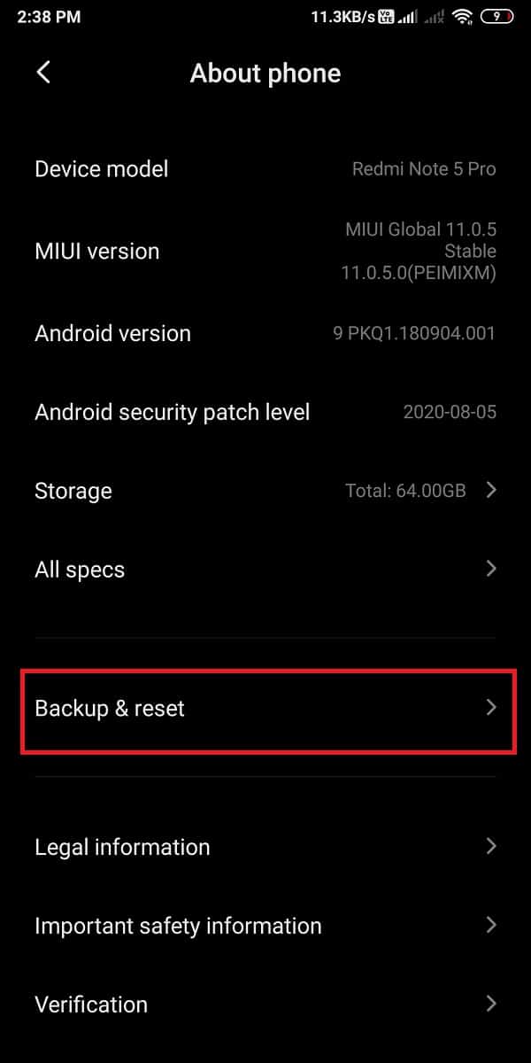Appuyez sur "Sauvegarder et réinitialiser".