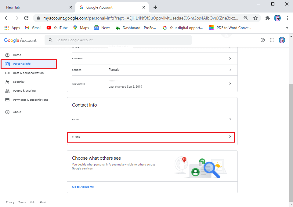 Dacă aveți două numere legate de contul dvs., faceți clic pe cel pe care doriți să îl editați sau să îl modificați.