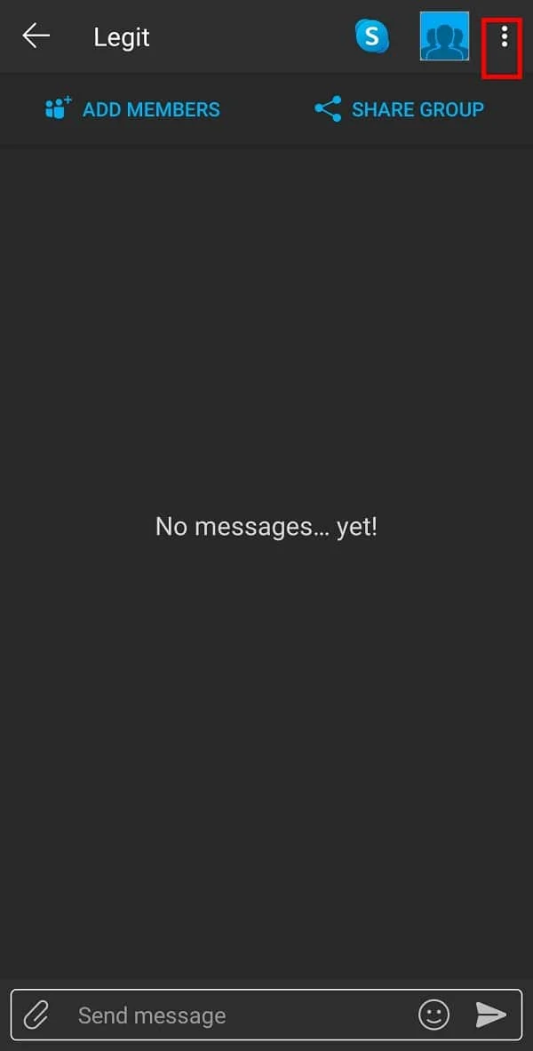 appuyez sur le menu à trois points pour obtenir diverses options.