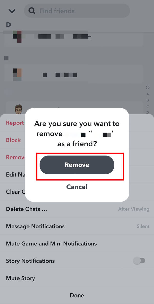 appuyez sur Supprimer lorsqu'il vous demande confirmation.